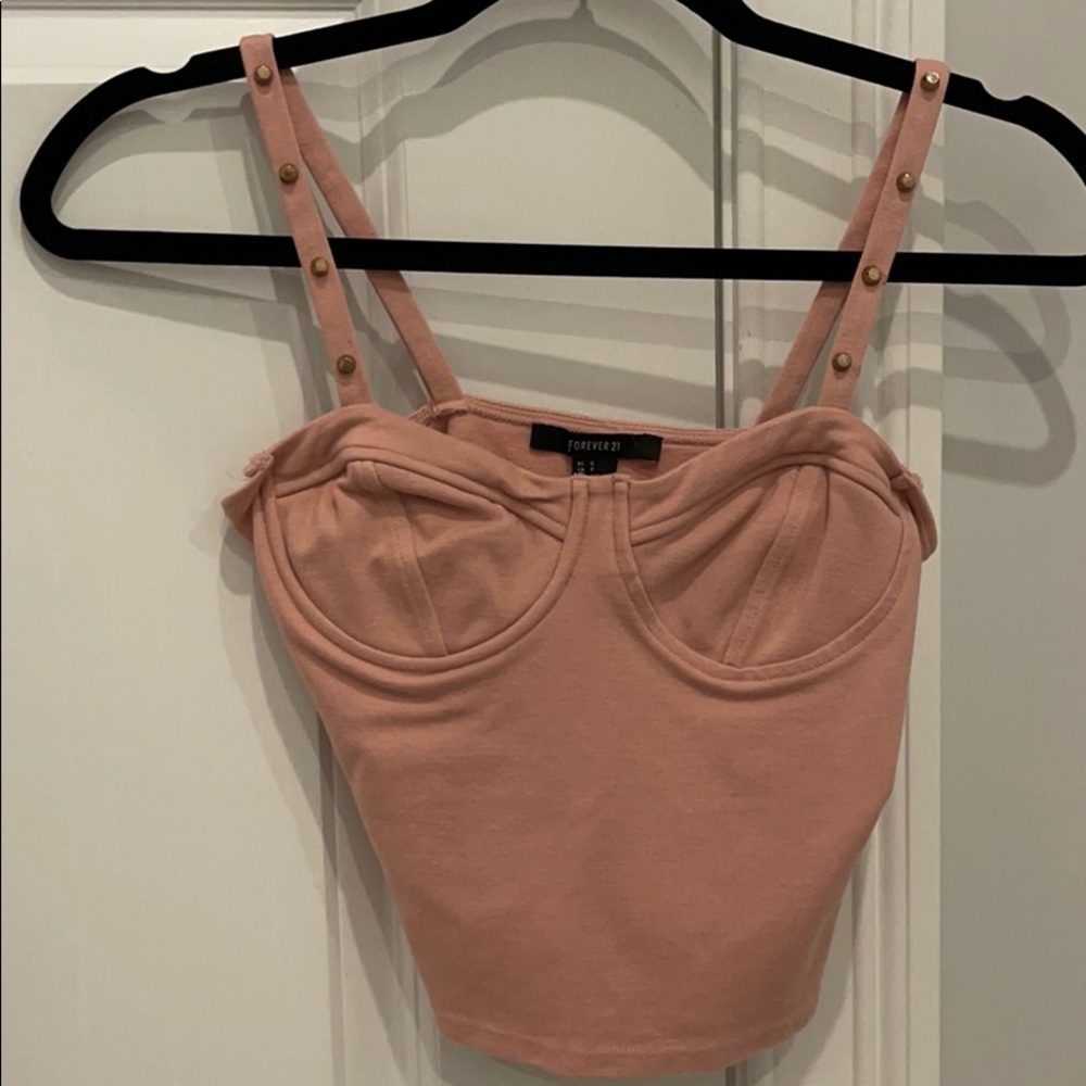 Pink Rinestone Crop Top